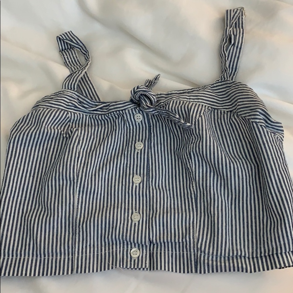 Brandy striped crop top